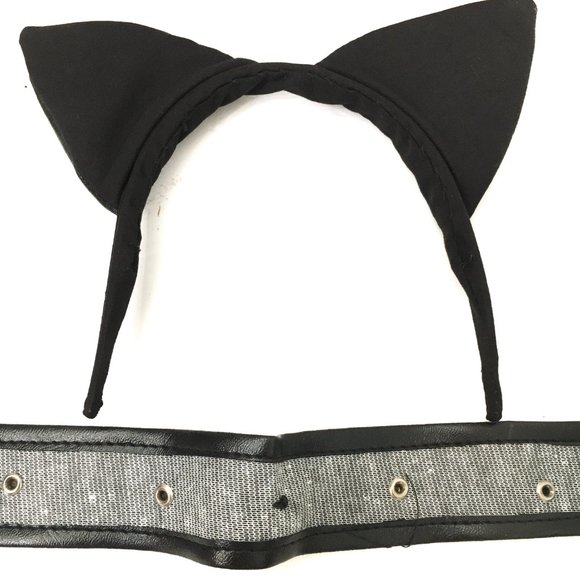 Sexy Cat Ears & Collar Faux Leather Set Discontinued NWT NOS - Picture 6 of 7